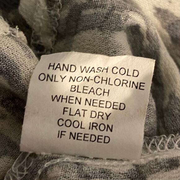 J Valdi Womens Size Large Gray Cream Cover Up Dress Roll Tab Sleeves Pullover - Picture 10 of 10